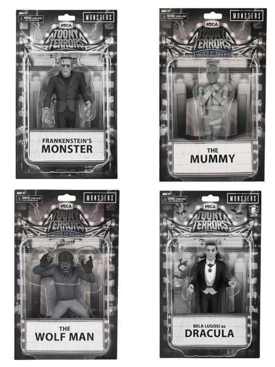 NECA Universal Monsters Toony Terrors Silver Screen Edition Set of 4 Figures - View 16