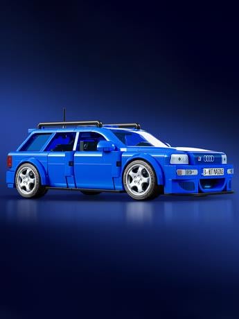 Hot Wheels Speed Series Mattel Brick Shop 1994 Audi Avant RS2 1/32 Scale Building Set
