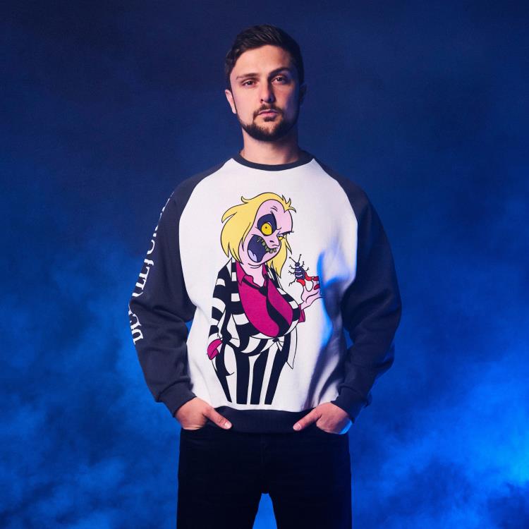 Cakeworthy Beetlejuice Retro Raglan Sweater Collectible - View 5