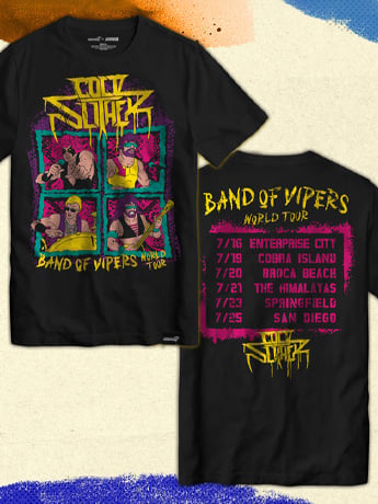 Super7 G.I. Joe Cold Slither Tour (Front and Back) T-Shirt