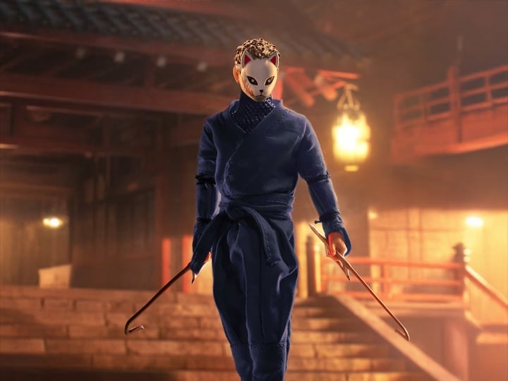 EdStar Studio Undead Ninja Army White Fox Mask 1/12 Scale Figure (Dark Blue Ver.) - View 2