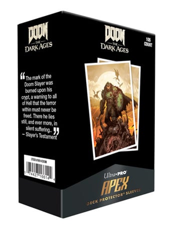 Ultra Pro Doom: The Dark Ages Apex Deck Protector Wrath Card Sleeves (Box of 105)
