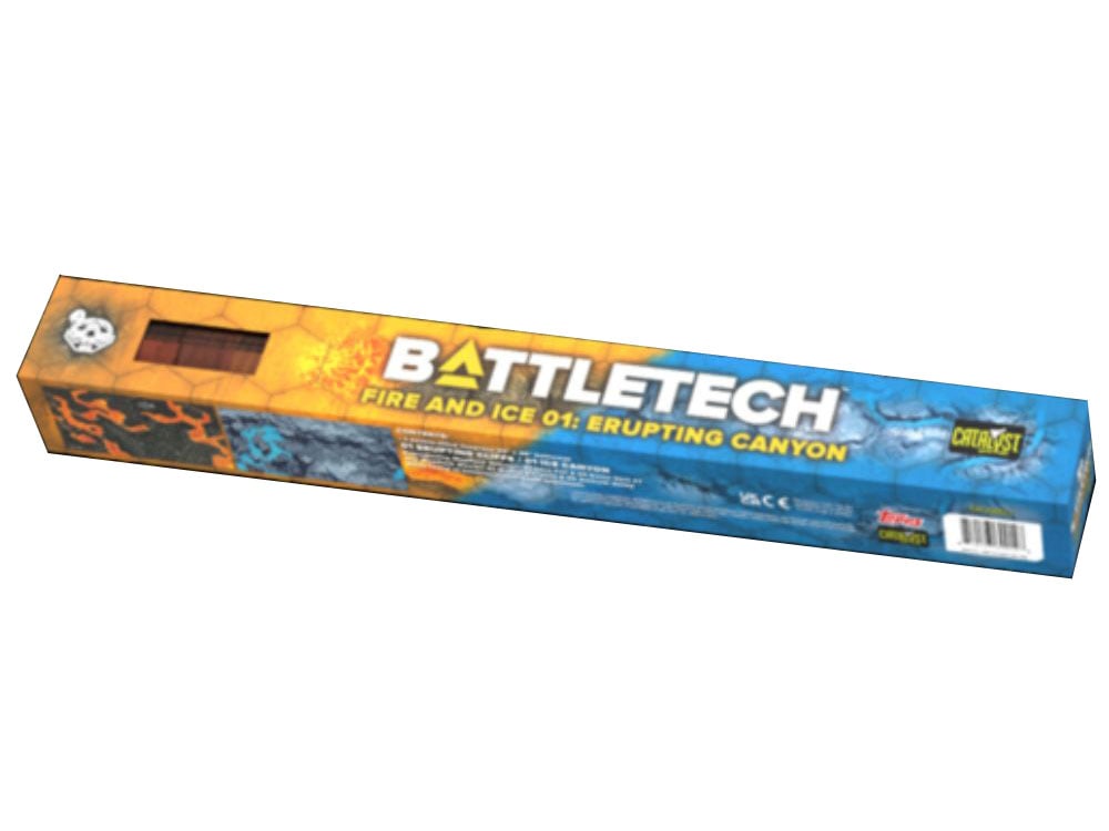 Catalyst Game Labs BattleTech BattleMat Fire and Ice 01 Erupting Canyon 22-Inch Neoprene Map - View 2