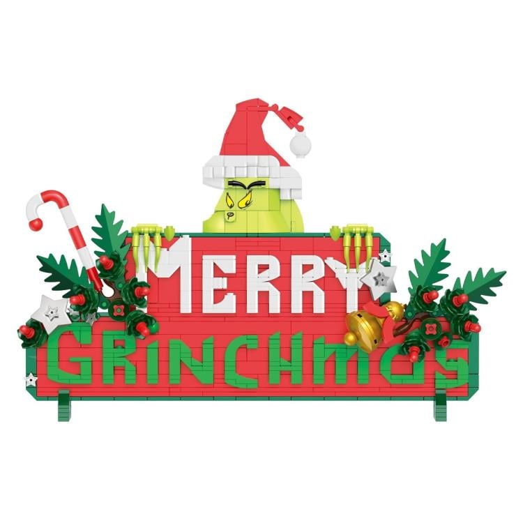 Brickcraft Dr. Seuss Merry Grinchmas Holiday Sign Brick Building Set - View 3