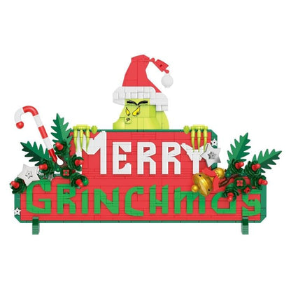 Brickcraft Dr. Seuss Merry Grinchmas Holiday Sign Brick Building Set - View 3