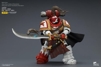 JoyToy Warhammer The Horus Heresy White Scars Hibou Khan Seeker of Atonement with The Breath of the Storm Powersword 1/18 Scale Action Figure - View 8