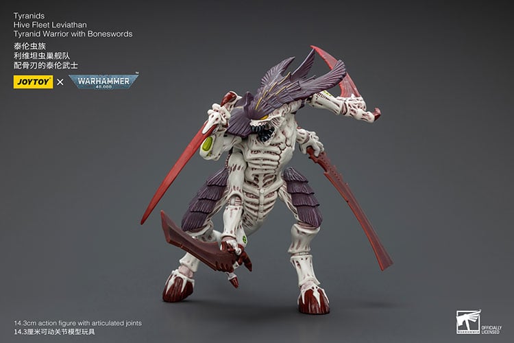 JoyToy Warhammer 40K Tyranids Hive Fleet Leviathan Tyranid Warrior with Bonesword 1/18 Scale Action Figure - View 5