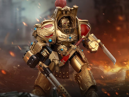 JoyToy Warhammer The Horus Heresy Legio Custodes Aquilon Terminator Squad Aquilon with Infernus Firepike 1/18 Scale Action Figure - View 2
