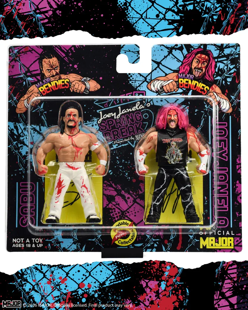 Major Bendies Sabu & Joey Janela 8-Inch Rubber Figure Two-Pack - View 4