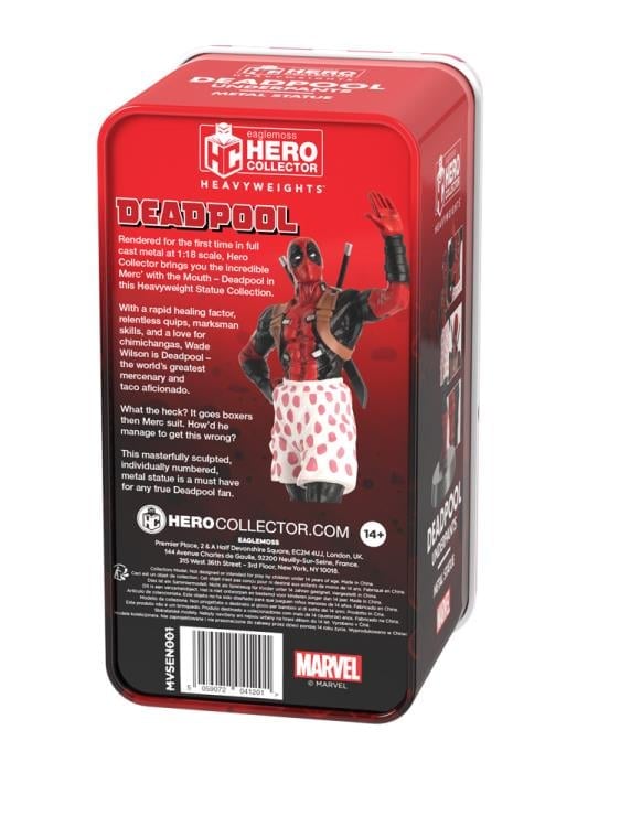 Eaglemoss Marvel Comics Heavyweights Collection #4 Deadpool (Underpants) 1/18 Scale Metal Figure - View 8