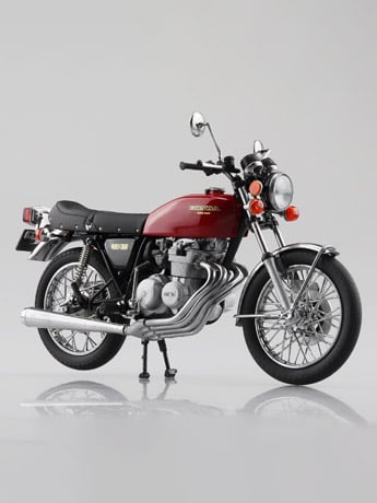 Aoshima Honda CB400F Light Ruby Red 1/12 Scale Die-Cast Motorcycle, 7-Inch