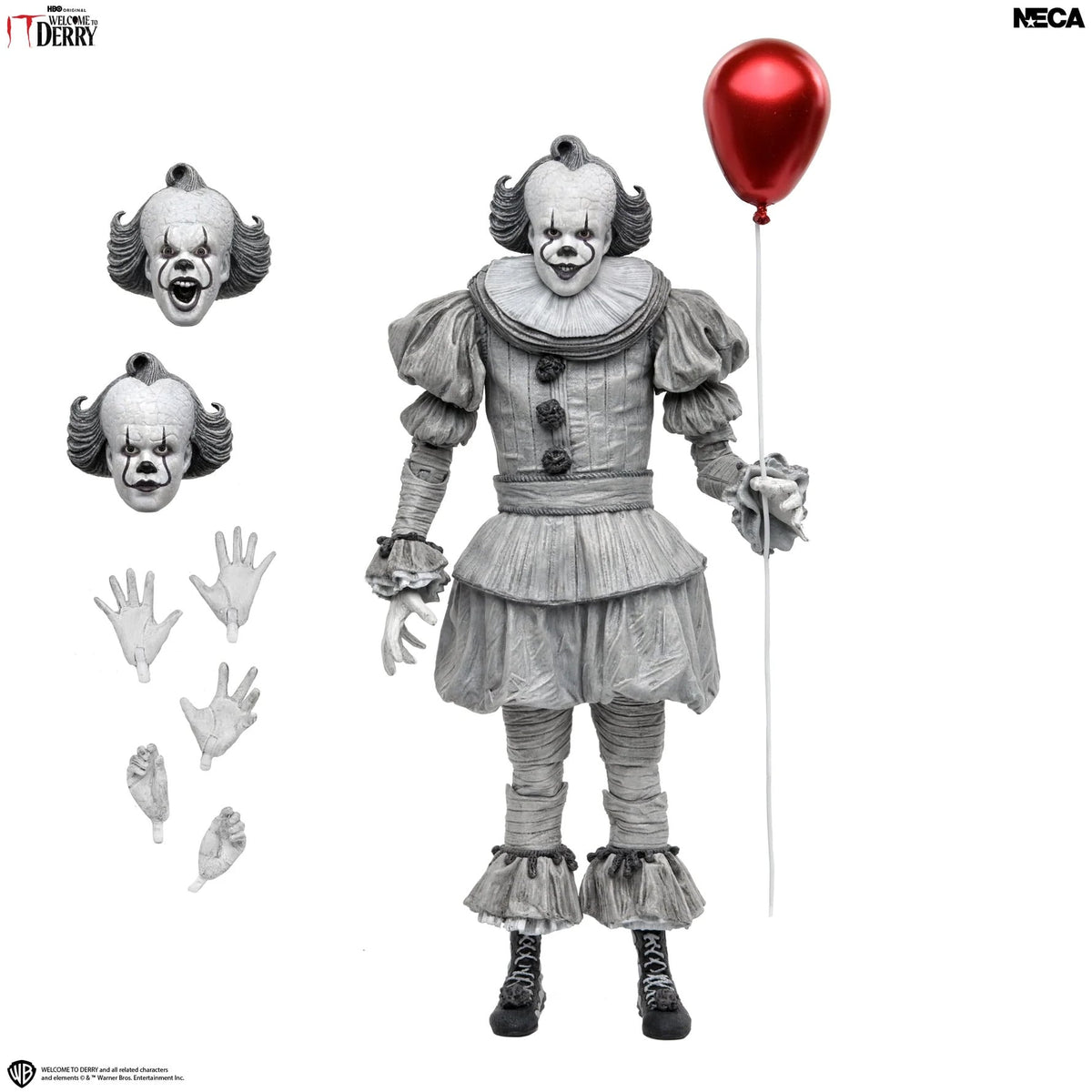 NECA IT: Welcome to Derry Ultimate Pennywise Action Figure (Black and White Ver.) - View 11