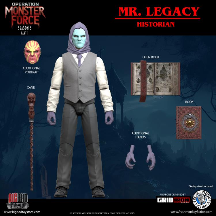 BigBadWorkShop Operation: Monster Force Season 03 Part 1 Mr. Legacy 1/12 Scale Action Figure - View 7