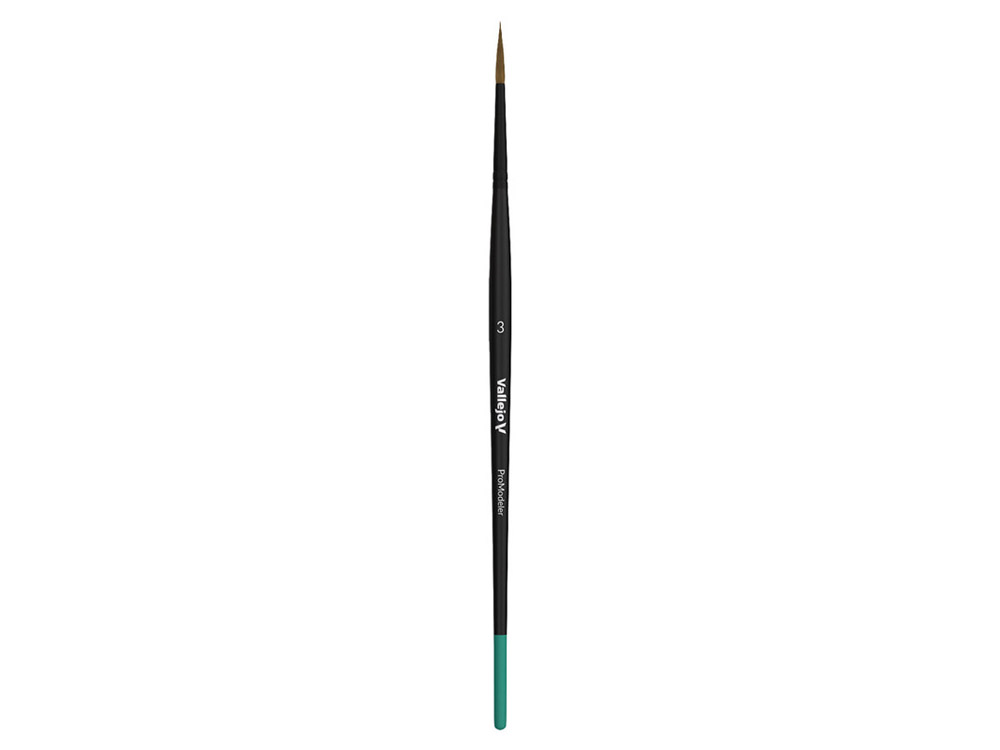 Vallejo Natural Hair Round No.3 Pro Modeler Brush for Model Painting - View 2
