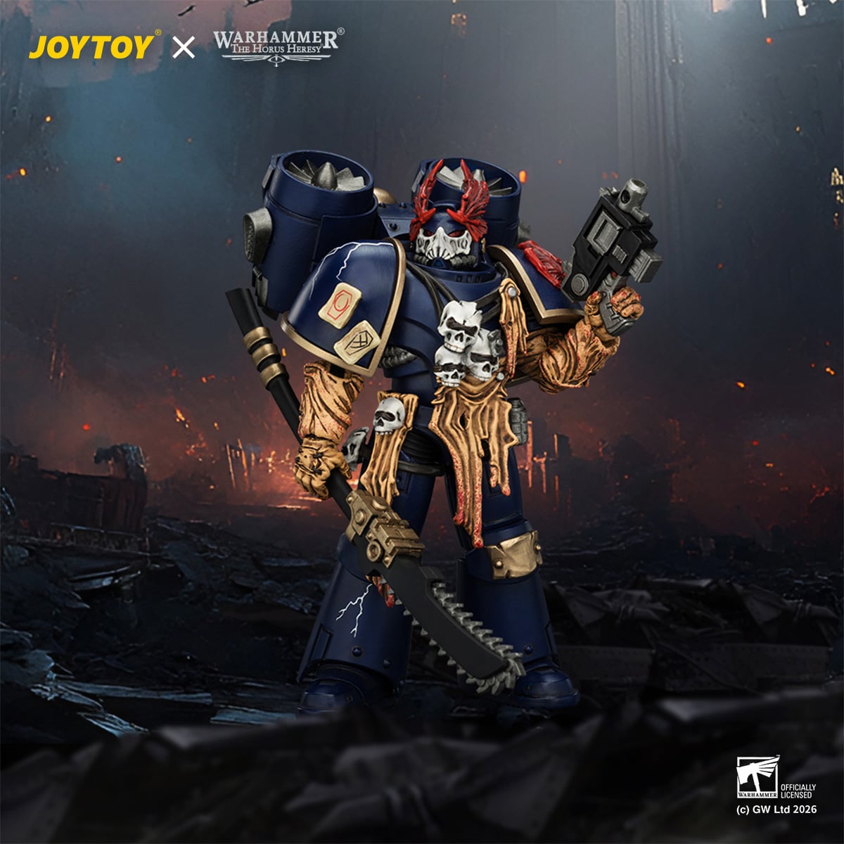 JoyToy Warhammer The Horus Heresy Night Lords Night Raptor Huntmaster 1/18 Scale Action Figure - View 3