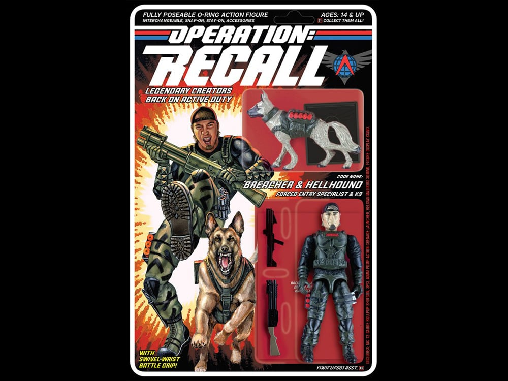 Locomotion Media Group Operation: Recall Wave 1 Breacher and Hellhound 3.75-Inch Action Figure Set - View 2