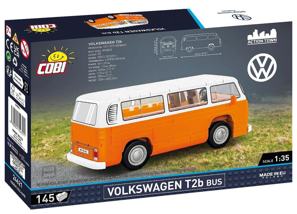 COBI Volkswagen T2B Bus 1/35 Scale Building Block Set 5.5-Inch - View 5