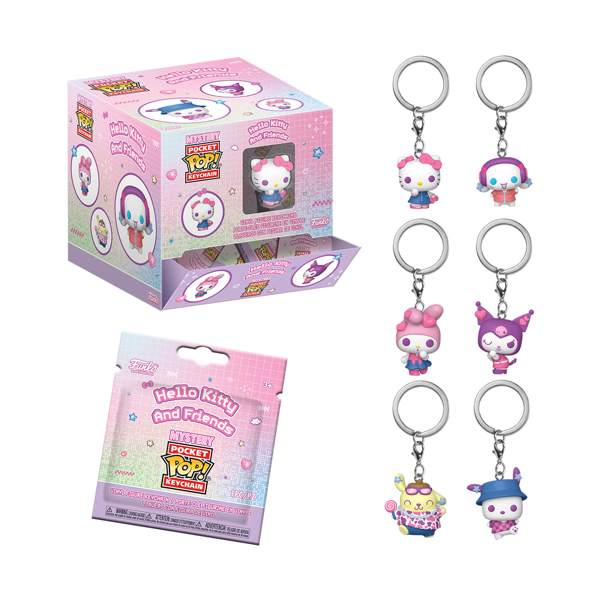 Funko Pop! Hello Kitty and Friends Pocket Pop! Box of 12 Random Keychains - View 3