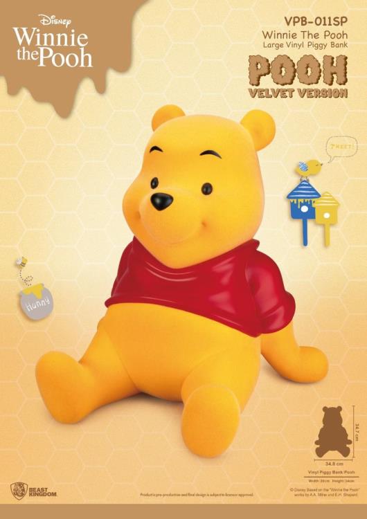 Beast Kingdom Winnie the Pooh VPB-011SP Pooh Velvet Ver. Large Vinyl Piggy Bank (14-Inch) - View 5