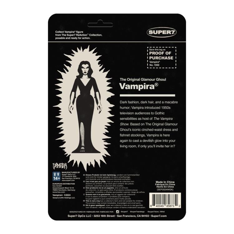 Super7 Vampira ReAction Vampira (Monster Glow Ver.) Action Figure - View 9