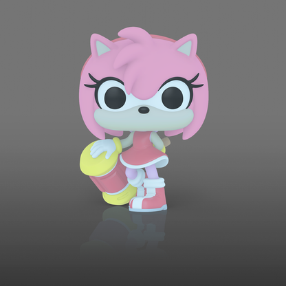 Funko Pop! Games Sonic the Hedgehog Four-Pack Sonic with Ring, Tails, Amy, Shadow Glow-in-the-Dark - View 7
