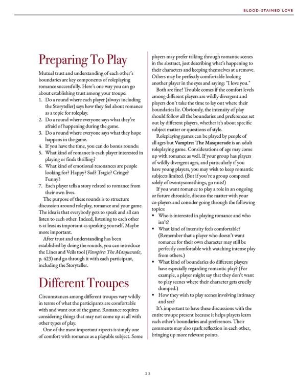 Renegade Game Studios Vampire: The Masquerade 5th Edition Blood-Stained Love Sourcebook - View 9