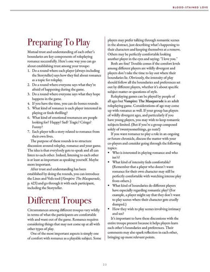 Renegade Game Studios Vampire: The Masquerade 5th Edition Blood-Stained Love Sourcebook - View 9