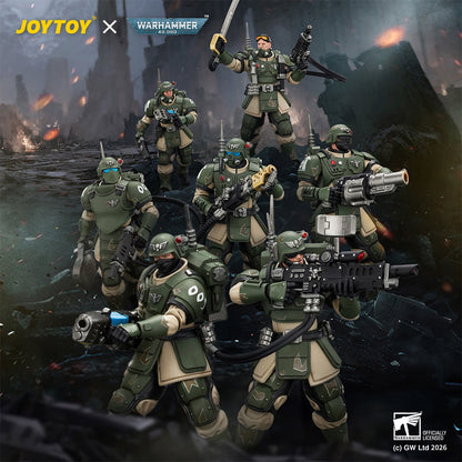 JoyToy Warhammer 40,000 Astra Militarum Kasrkin 7 with Hot-shot Laspistol and Power Sword 1/18 Scale Action Figure - View 13