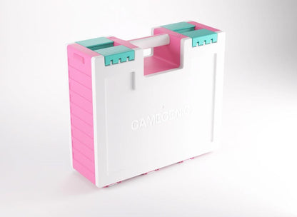 Gamegenic Game Castle (Pink/White/Teal) Storage Box for Board Games - View 7