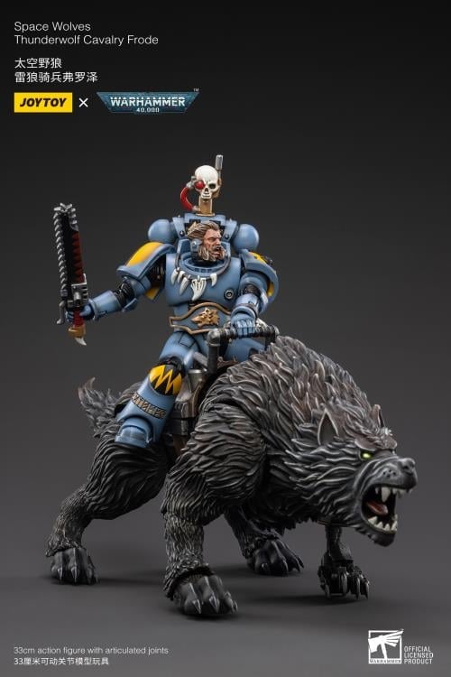 JoyToy Warhammer 40K Space Wolves Thunderwolf Cavalry Frode 1/18 Scale Figure - View 7