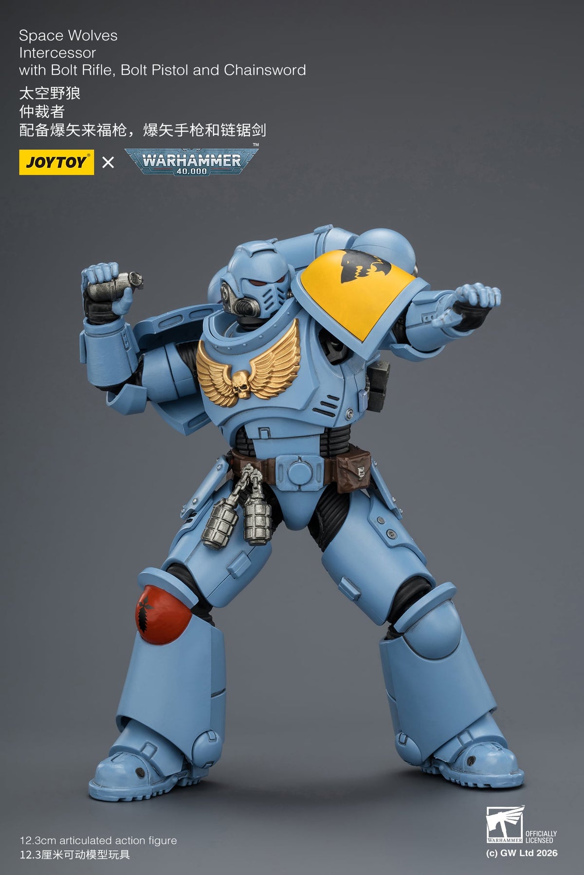 JoyToy Warhammer 40,000 Space Wolves Intercessor 1/18 Scale Plastic Action Figure - View 12