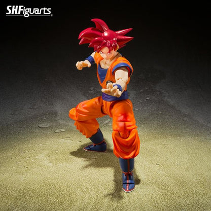 Bandai Tamashii Nations S.H.Figuarts Dragon Ball Super Super Saiyan God Goku (Saiyan God Instilled With the Light of Righteous Hearts) - View 7