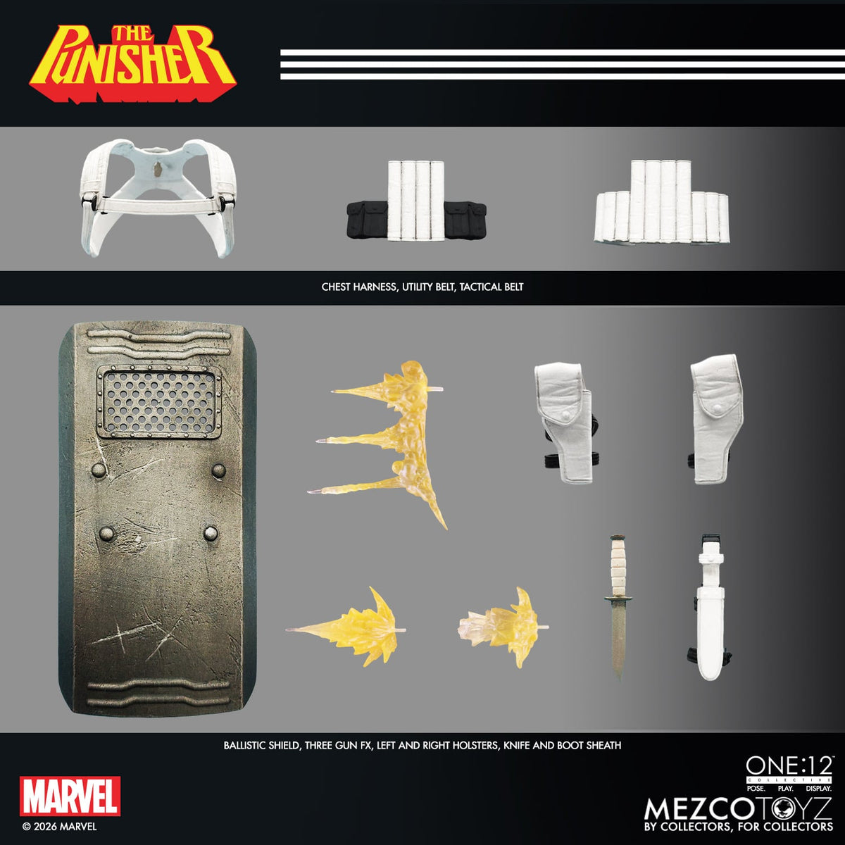 Mezco Toyz Marvel One:12 Collective The Punisher 1/12 Scale Action Figure - View 20