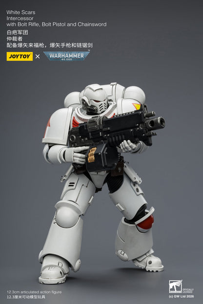 JoyToy Warhammer 40,000 White Scars Intercessor 1/18 Scale Plastic Action Figure 4.8-Inch - View 9
