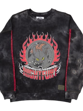 Loungefly How to Train Your Dragon Night Fury Toothless Crewneck Sweatshirt