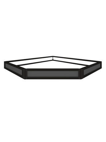 ModuCase Sixth Series 45-Degree Corner Display Riser, 100mm Black Aluminum