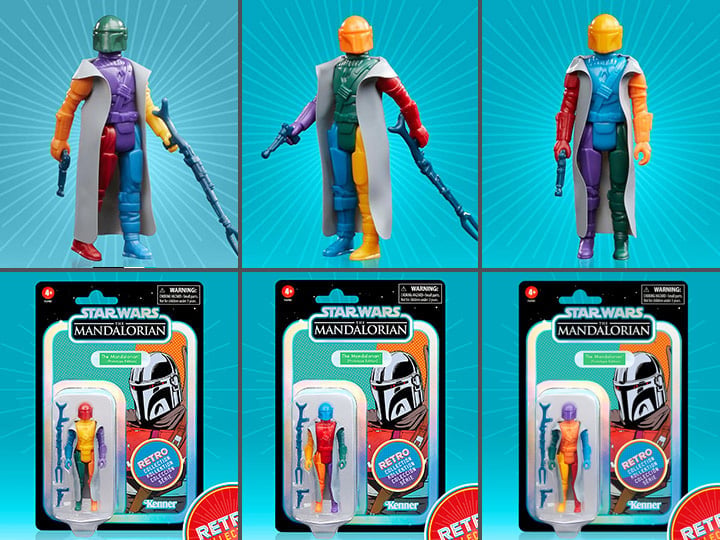 Hasbro Star Wars Retro Collection The Mandalorian Prototype Edition Case of 8 Plastic Figures - View 2