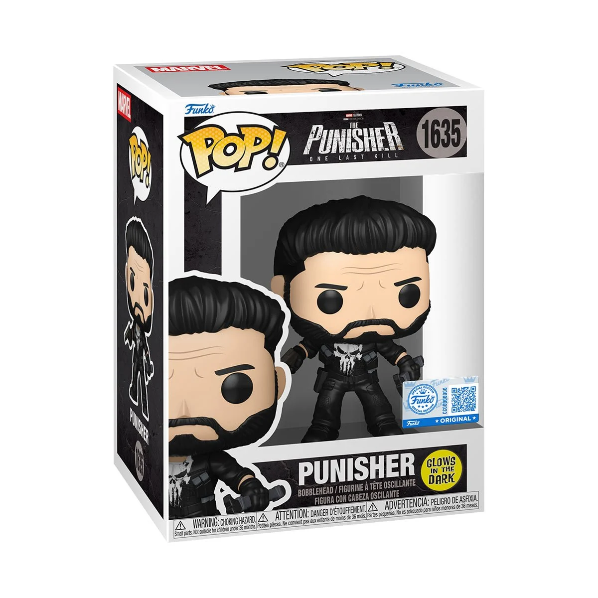 Funko Pop! The Punisher: One Last Kill #1635 Punisher Glow-in-the-Dark Limited Edition Exclusive - View 4