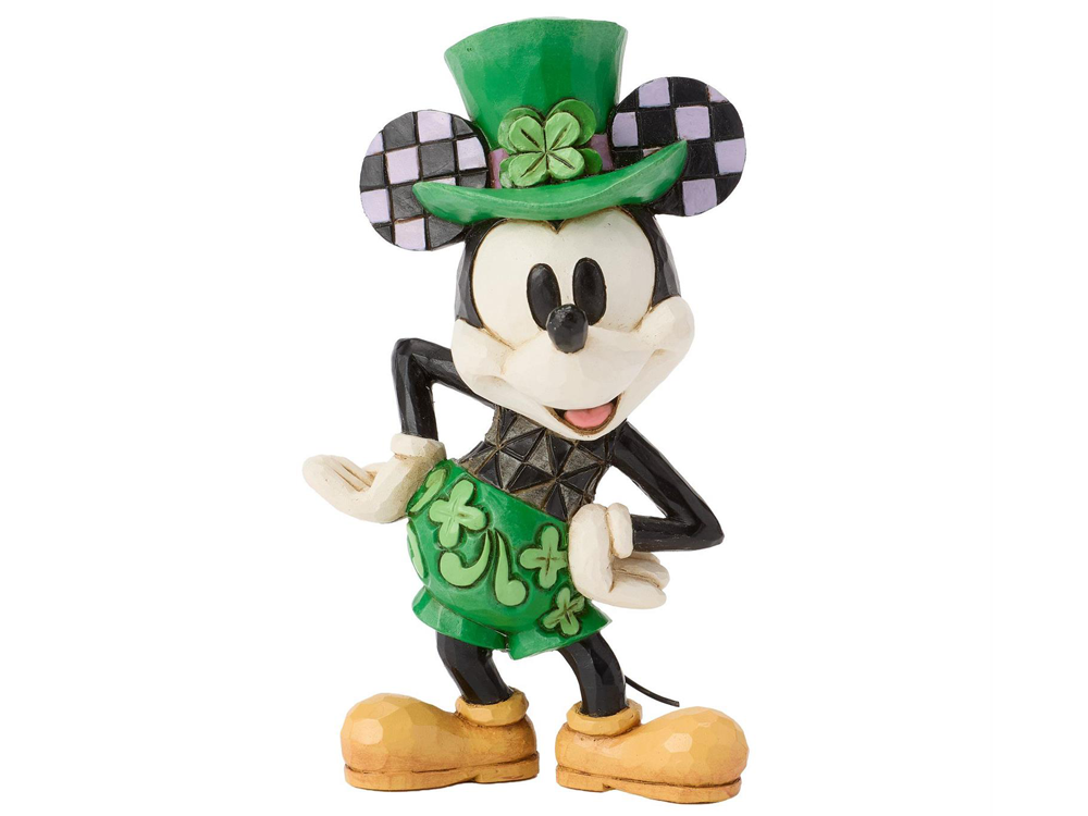 Enesco Disney Traditions Mickey St. Patricks Jim Shore 4-Inch Mini Figurine - View 2
