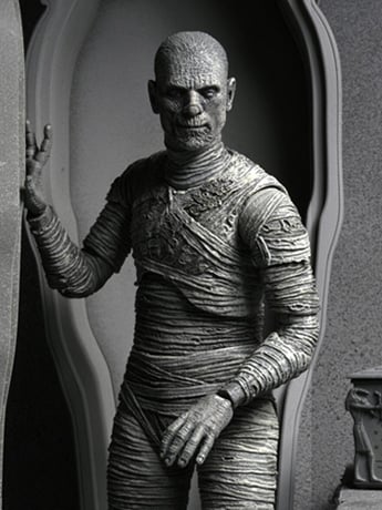 NECA Universal Monsters Ultimate Mummy (Black and White) 90th Anniversary Figure