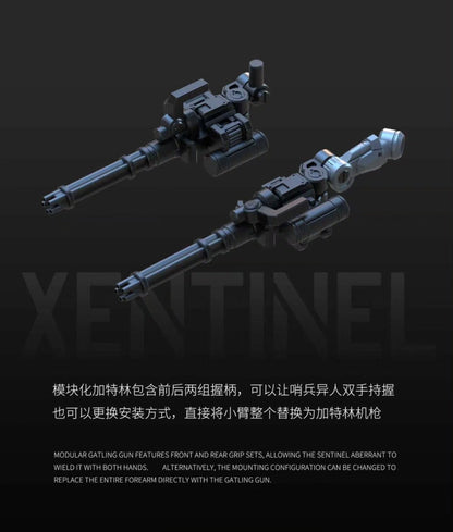 Sheik Mainland 3 Min Project Xentinel (Dark Silver Ver.) 1/18 Scale 4-Inch Plastic Model Kit - View 7