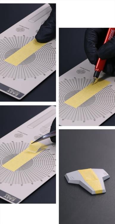 DSPIAE AT-ECB Masking Tape Cutting Mat with Polygonal Patterns for Model Painting - View 5
