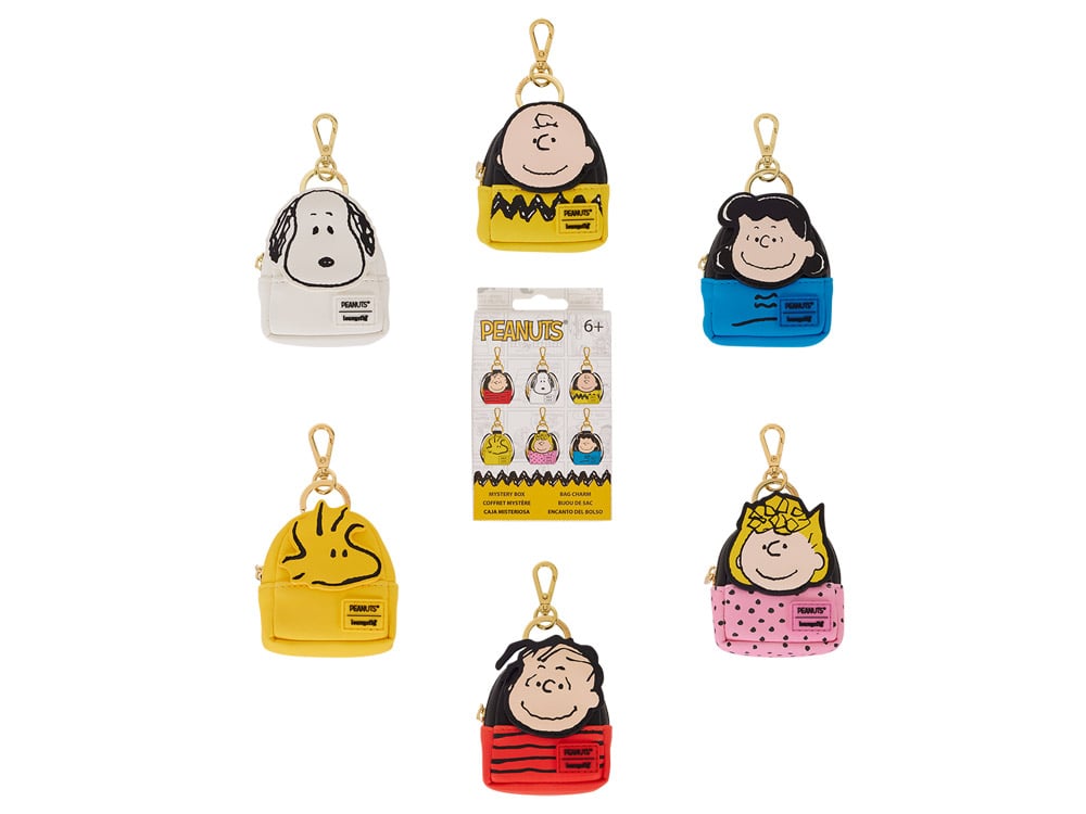 Loungefly Peanuts Random Mini Backpack Keychain Charm, 3-Inch Polyurethane - View 2