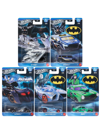 Mattel Hot Wheels DC Comics Silver Series 2026 Mix 2 Set of 5 1/64 Scale Die-Cast Models