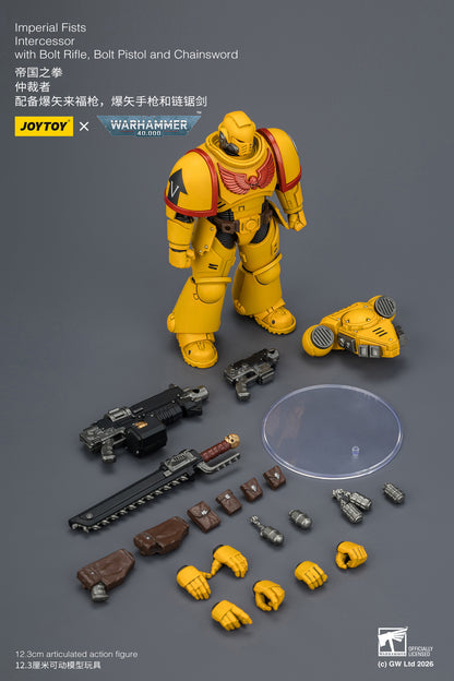 JoyToy Warhammer 40,000 Imperial Fists Intercessor 1/18 Scale Plastic Action Figure - View 14