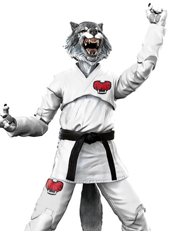 Icon Heroes Jiu Jitsu Combat Creatures Fangs Tribe Whistler the Wolf (White Gi) 1/12 Scale Action Figure