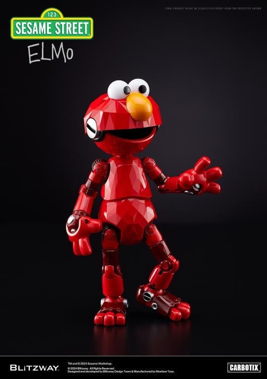 Blitzway Sesame Street Carbotix Elmo Action Figure, 6.7-Inch ABS and Die-Cast - View 6