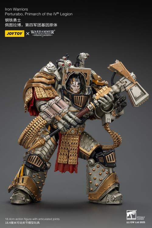 JoyToy Warhammer The Horus Heresy Iron Warriors Perturabo, Primarch of the IVth Legion 1/18 Scale Action Figure (7-Inch) - View 7
