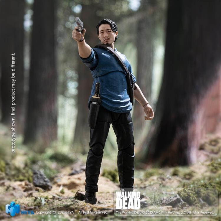 Hiya Toys The Walking Dead Exquisite Mini Series Glenn 1/18 Scale Action Figure 4-Inch - View 3