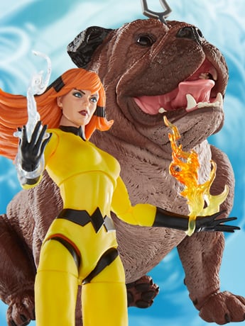 Hasbro Marvel Legends Inhumans Lockjaw and Marvel's Crystal Action Figure Two-Pack